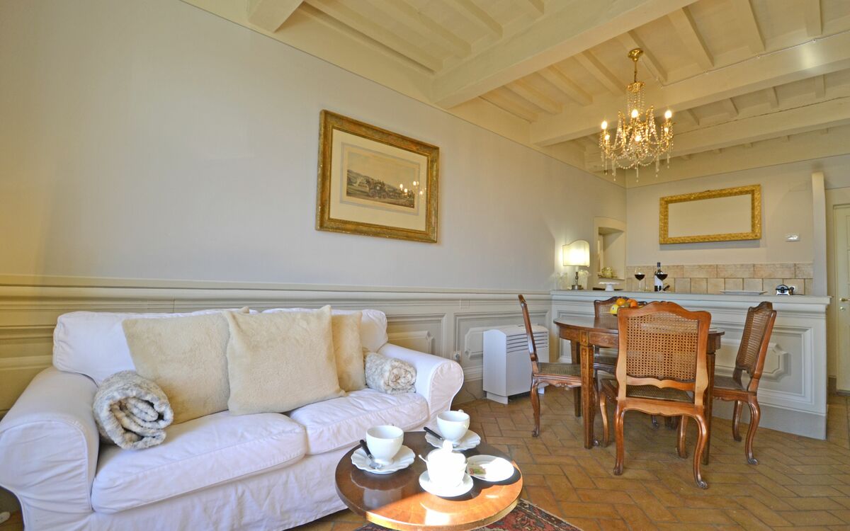 Living room and dining room