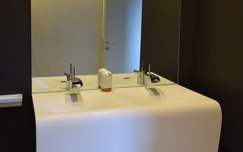 Villetta Farfallina: Property, Room, Table, Material Property, Furniture, Interior Design, Textile, Architecture, Restaurant