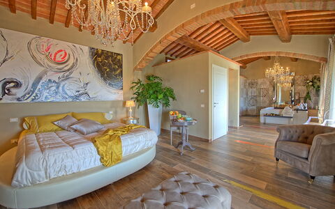 Villa Massimiliano: Bedroom, Property, Room, Interior Design, Furniture, Building, Ceiling, Real Estate, Wall, Estate