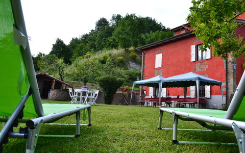 Agriturismo Il Giaggiolo without Pool: Leisure, Public Space, Grass, Tree, Table, House, Playground, Furniture, Backyard, Recreation