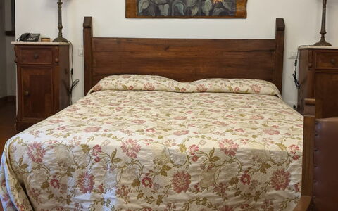 Agriturismo Il Giaggiolo without Pool: Bedroom, Bed, Furniture, Bed Sheet, Room, Bedding, Bed Frame, Mattress, Floor, Property