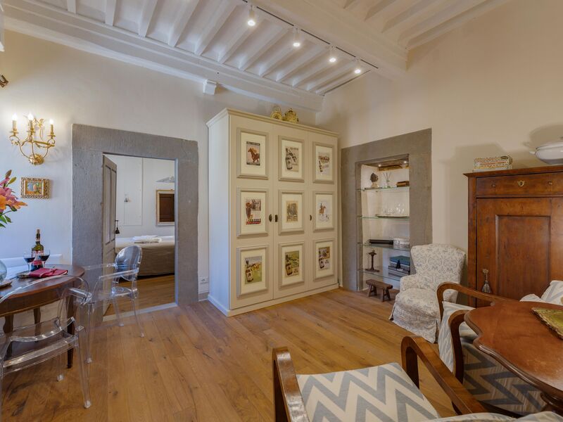 Living room, dining room and kitchen