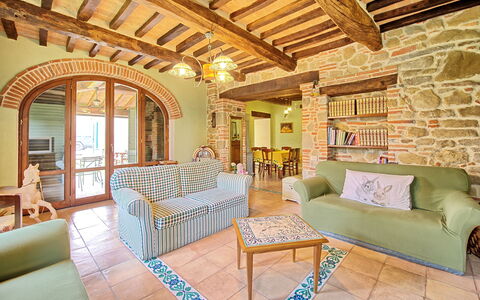 Villa Poggiospinoso: Property, Room, Building, Furniture, Real Estate, Interior Design, Estate, Living Room, Home, House