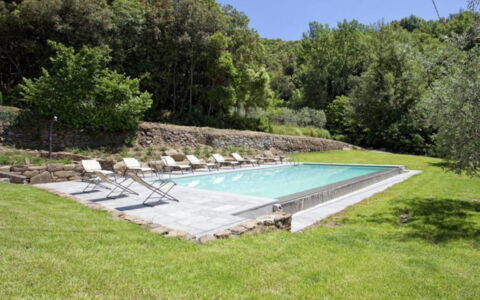 Villa Sole: Plant, Property, Plant Community, Swimming Pool, Water, Sky, Shade, Rectangle, Outdoor Furniture, Grass