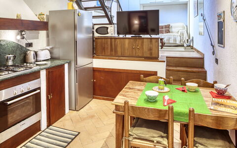 Mario - Levanto: Wood, Room, Lighting, Interior Design, Furniture, Table, Drawer, Cabinetry, Countertop