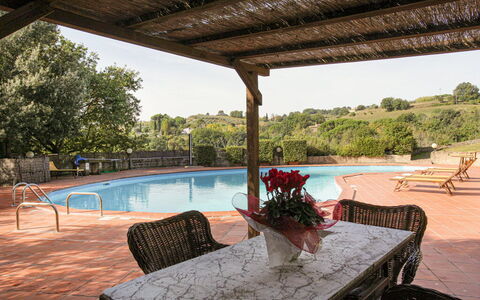 Villa Laura: Water, Sky, Property, Table, Plant, Furniture, Swimming Pool, Chair, Outdoor Furniture, Lighting