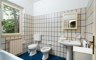 The bathroom with bathtub