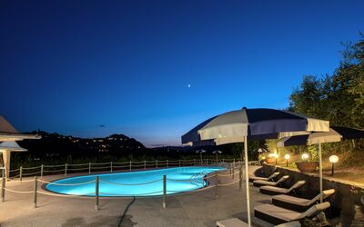 Villa Alfresco: Water, Sky, Plant, Swimming Pool, Building, Azure, Shade, Tree, Outdoor Furniture, Body Of Water