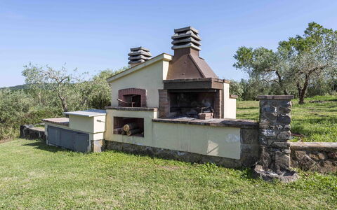 Casina Dell'acquaborra: Garden, Backyard, Lawn, Landscaping, Estate, Yard, Farmhouse, Outdoor Structure, Masonry Oven
