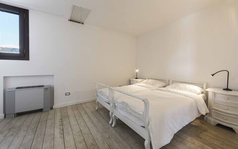 Casina Dell'acquaborra: Bed, Furniture, Interior Design, Floor, Flooring, Bedroom, Wall, Ceiling, Wood, Bed Sheet