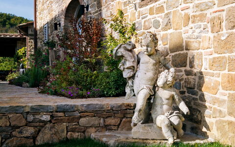 Villa Castiglioni: Plant, Building, Leaf, Nature, Vegetation, Grass, Sculpture, Wall, Tree, Brick