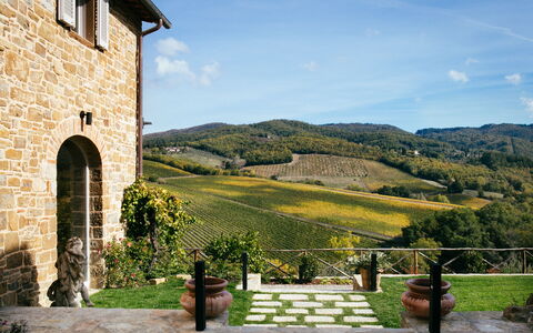 Villa Castiglioni: Plant, Sky, Cloud, Property, Window, Building, Flowerpot, Grass, Landscape, Houseplant