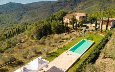 Villa Dorothea: Sky, Plant, Property, Plant Community, Mountain, Tree, Slope, Land Lot, Vegetation, Swimming Pool