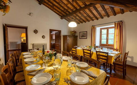 Palazzo Bello: Wood, Furniture, Table, House, Dining Room, Home, Kitchen & Dining Room Table, Chair, Cottage, Ceiling