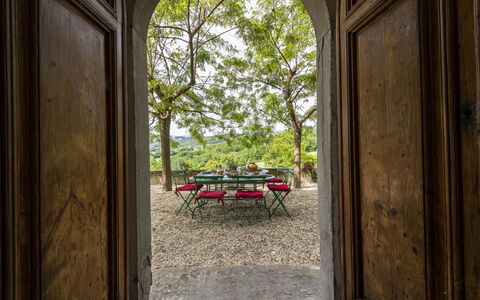 Villa Vigliano: Building, Plant, Leaf, Wood, Shade, Architecture, Tree, Tints And Shades, Landscape, Grass
