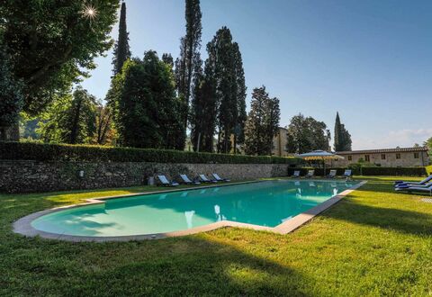 Villa Vaccoli: Water, Sky, Plant, Swimming Pool, Azure, Natural Landscape, Body Of Water, Tree, Grass, Shade