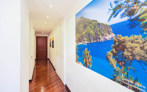 Apartment Fernanda - Levanto: Property, Building, Azure, Paint, Plant, Wood, Architecture, Interior Design, Door, Art