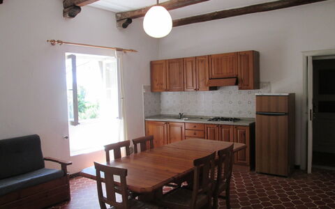 Giannella Holiday Apartment: Furniture, Table, Cabinetry, Couch, Window, Wood, Chair, Building, Interior Design, Kitchen & Dining Room Table