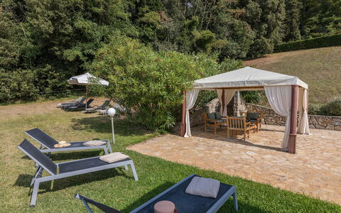 Chianti Resort: Plant, Plant Community, Tent, Outdoor Furniture, Tree, Shade, Outdoor Bench, Table, Grass, Leisure