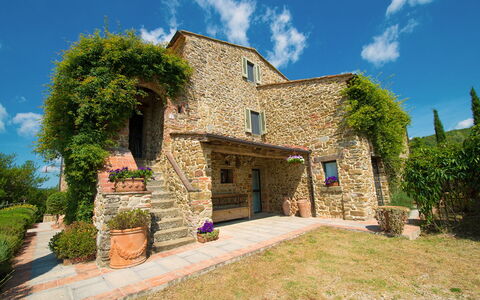 Villa Badia: Cloud, Plant, Sky, Building, Property, Window, Blue, House, Flowerpot, Architecture