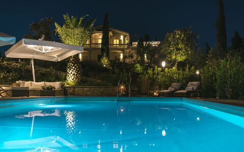 Le Due Ville: Water, Plant, Property, Building, Light, Swimming Pool, Nature, Azure, Blue, Tree