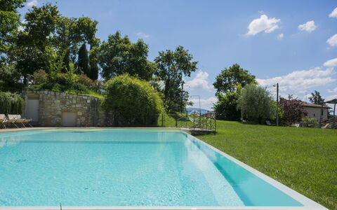 Borgo Delle Fonti: Water, Plant, Cloud, Sky, Nature, Azure, Swimming Pool, Land Lot, Tree, Grass