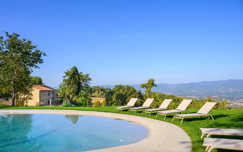 Villa Campestri: Sky, Water, Property, Plant, Swimming Pool, Natural Landscape, Land Lot, Outdoor Furniture, Tree, Shade