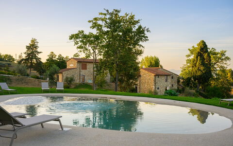 Villa Campestri: Water, Sky, Plant, Building, Property, Tree, Swimming Pool, Natural Landscape, House, Grass