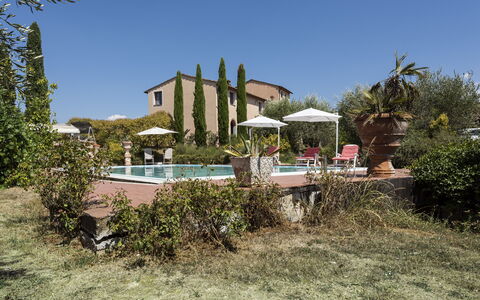 Villa Cevoli: Plant, Sky, Plant Community, Building, Land Lot, House, Tent, Tree, Residential Area, Landscape