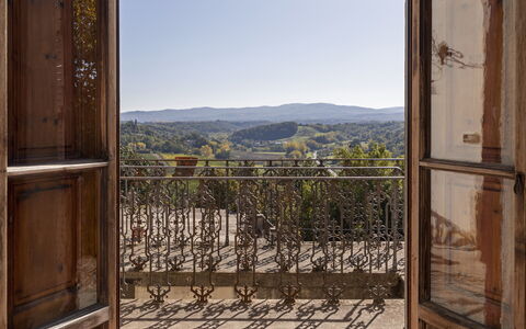 Villa La Cicogna Tuscany: Sky, Plant, Wood, Building, Interior Design, Tree, Landscape, Hardwood, Facade