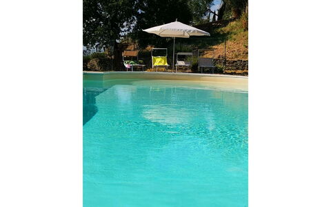 La Casa nel Borgo: Water, Swimming Pool, Umbrella, Azure, Tree, Shade, Rectangle, Plant, Outdoor Furniture, Aqua