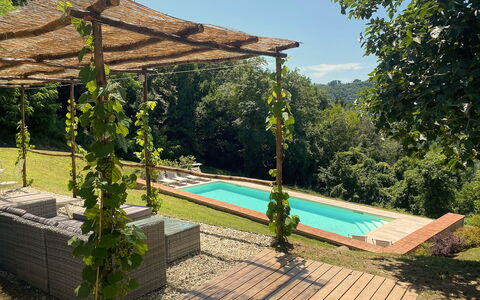 San Tommaso: Plant, Water, Sky, Swimming Pool, Shade, Vegetation, Tree, Outdoor Furniture, Leisure, Grass