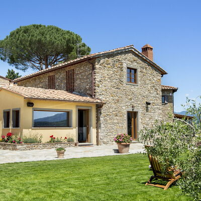 Casa San Piero: Sky, Plant, Building, Property, Window, Tree, House, Door, Grass, Cottage