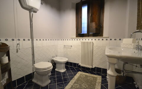 Villa Torreone: Mirror, Plumbing Fixture, Sink, Bathroom Sink, Property, Tap, Building, Bathroom, Purple, Interior Design