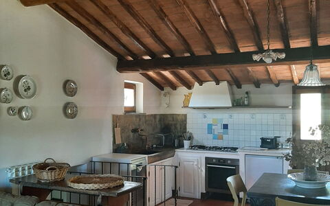 Casa Mulinello: Furniture, Property, Table, Kitchen, Building, Wood, Cabinetry, Interior Design, Kitchen Appliance, Chair