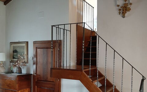 Casa Mulinello: Cabinetry, Property, Wood, Drawer, Chest Of Drawers, Interior Design, Stairs, Flooring, Floor