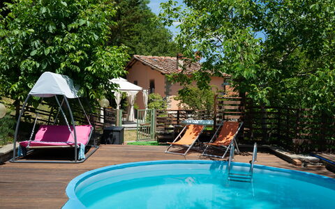 Villa La Vigna: Water, Plant, Building, Property, Swimming Pool, Tree, House, Outdoor Furniture, Tent, Leisure