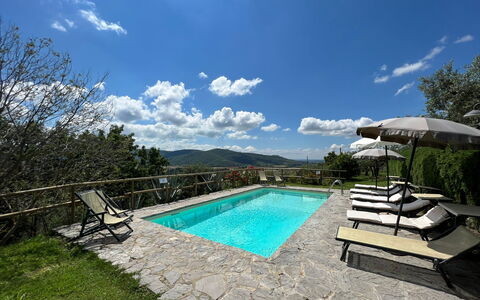 Villa Patrizia: Cloud, Sky, Water, Plant, Swimming Pool, Tree, Shade, Outdoor Furniture, Natural Landscape, Grass