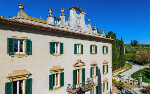 Villa Staggia: Facade, Architecture, Estate, Villa, Hotel, Mansion, Balcony