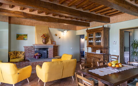 Villa Dei Ciliegi: Furniture, Property, Table, Couch, Plant, Wood, Picture Frame, Living Room, Lighting, Interior Design