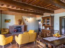 Living room and dining room