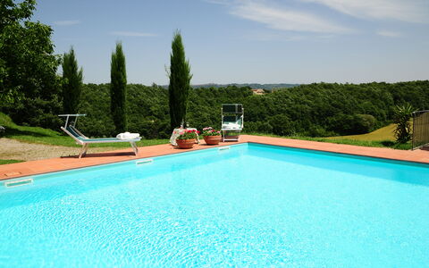 Casale Chieteno: Water, Sky, Plant, Property, Swimming Pool, Tree, Grass, Rectangle, Cloud