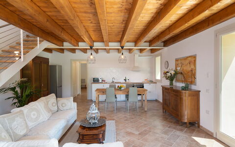 Villa Le Selve: Furniture, Table, Property, Couch, Houseplant, Plant, Wood, Interior Design, Floor, Living Room