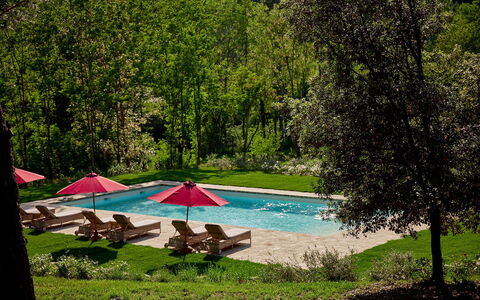 Villa Dell'abate: Water, Plant, Property, Umbrella, Nature, Shade, Botany, Outdoor Furniture, Tree, Body Of Water