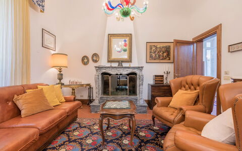 Villa Recanati, Val D'orcia, Private Pool, Jacuzzi: Picture Frame, Property, Furniture, Couch, Wood, Living Room, Floor, Interior Design, Comfort, Wall