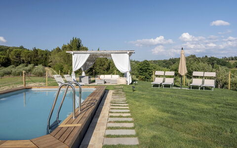 Villa Zara: Water, Sky, Plant, Cloud, Property, Shade, Swimming Pool, Tree, Outdoor Furniture, Grass