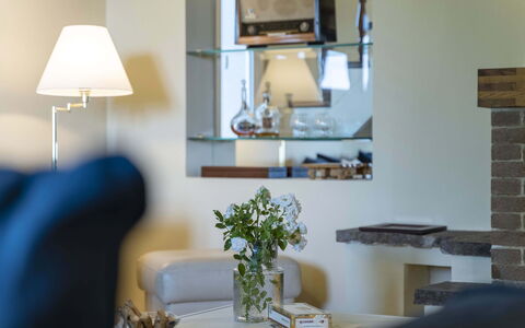 Villa Zara: Property, Table, Living Room, Comfort, Couch, Interior Design, Building, Lighting, Architecture, Lamp