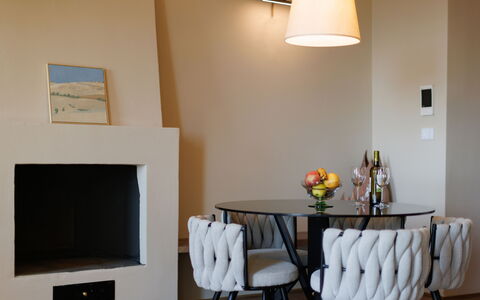 Casa Novecento: Table, Furniture, Property, Wood, Lighting, Orange, Chair, Interior Design, House, Flooring