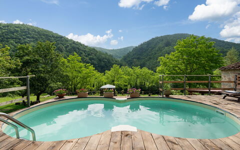 Locanda Di Alberi Without Kitchen: Water, Sky, Cloud, Water Resources, Property, Swimming Pool, Mountain, Green, Nature, Azure