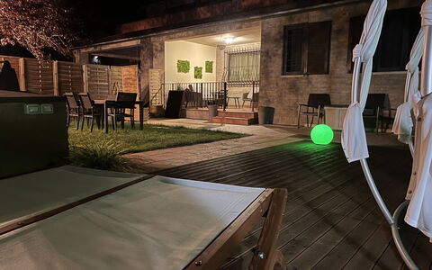 Villa Castelnuovo: Property, Building, Interior Design, Architecture, House, Wood, Grass, Floor, Plant, Real Estate